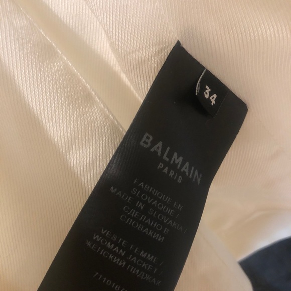 Balmain Asymmetric Double-Breasted Blazer 34 - Picture 4 of 7